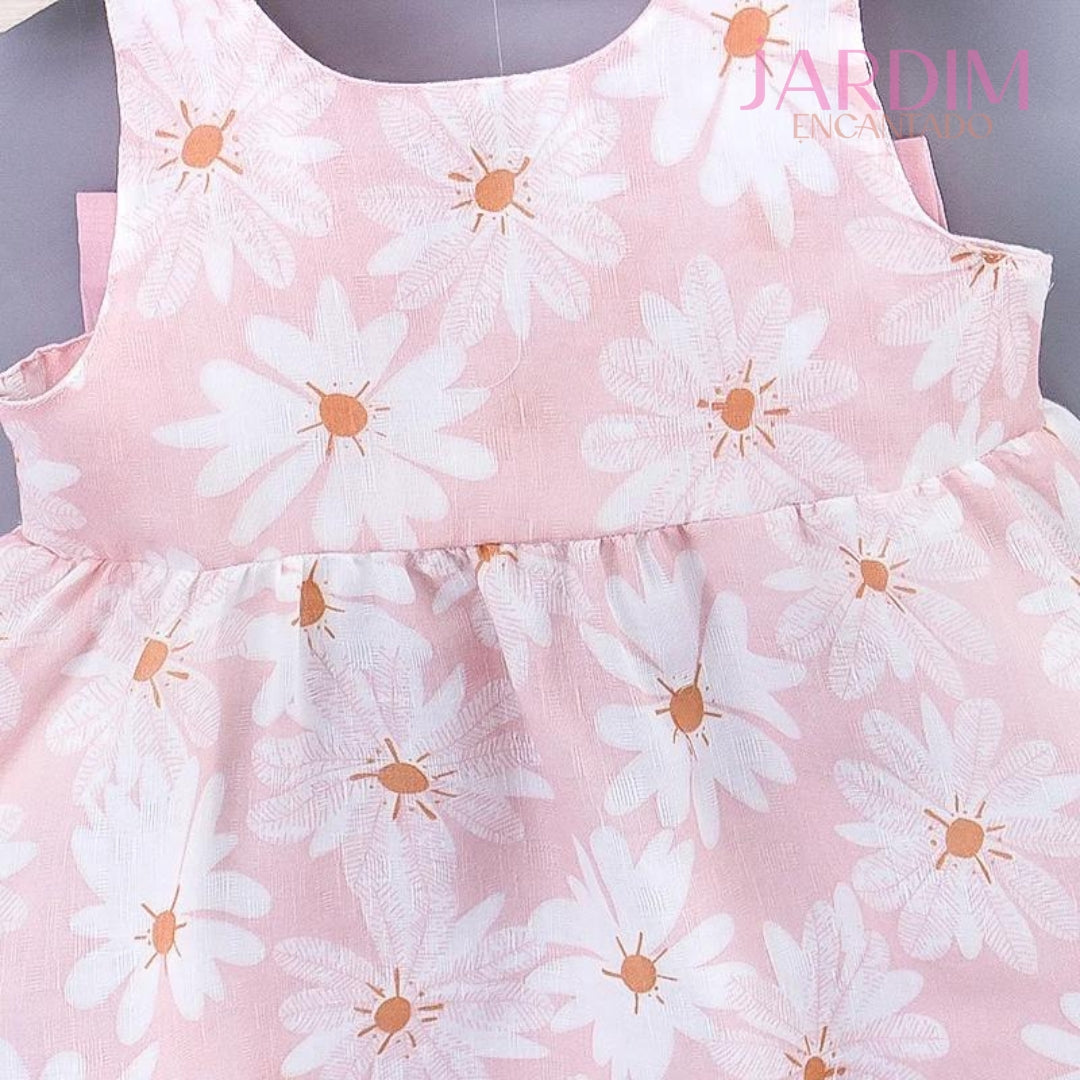 vestido infantil floral vestido infantil com estampa de flores vestido meninas floral vestido feminino criança com flores vestido infantil algodão poliéster vestido de verão para meninas vestido infantil com chapéu vestido floral e chapéu infantil moda infantil verão roupa infantil flores e chapéu