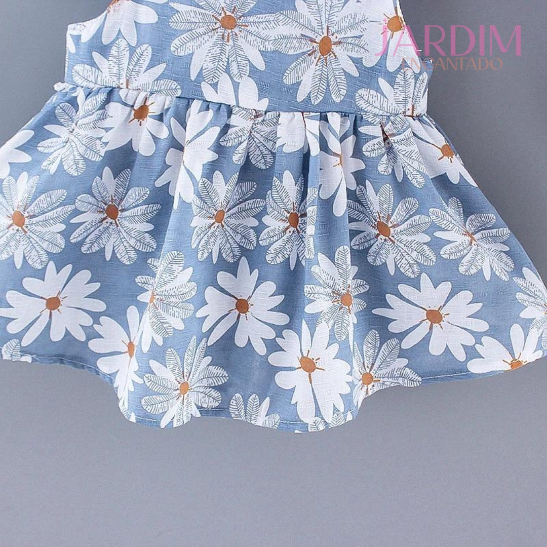 vestido infantil floral vestido infantil com estampa de flores vestido meninas floral vestido feminino criança com flores vestido infantil algodão poliéster vestido de verão para meninas vestido infantil com chapéu vestido floral e chapéu infantil moda infantil verão roupa infantil flores e chapéu
