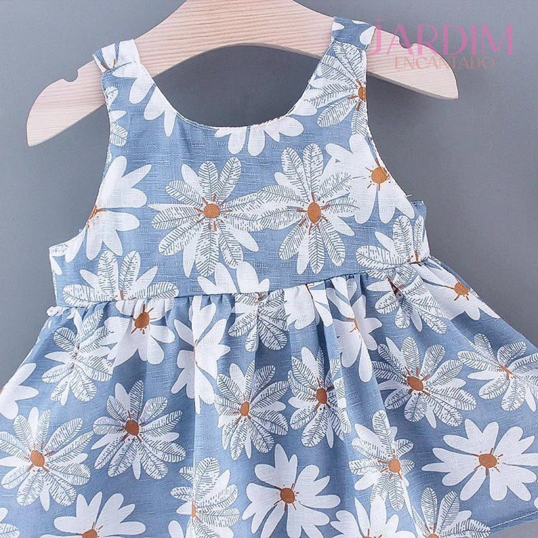 vestido infantil floral vestido infantil com estampa de flores vestido meninas floral vestido feminino criança com flores vestido infantil algodão poliéster vestido de verão para meninas vestido infantil com chapéu vestido floral e chapéu infantil moda infantil verão roupa infantil flores e chapéu