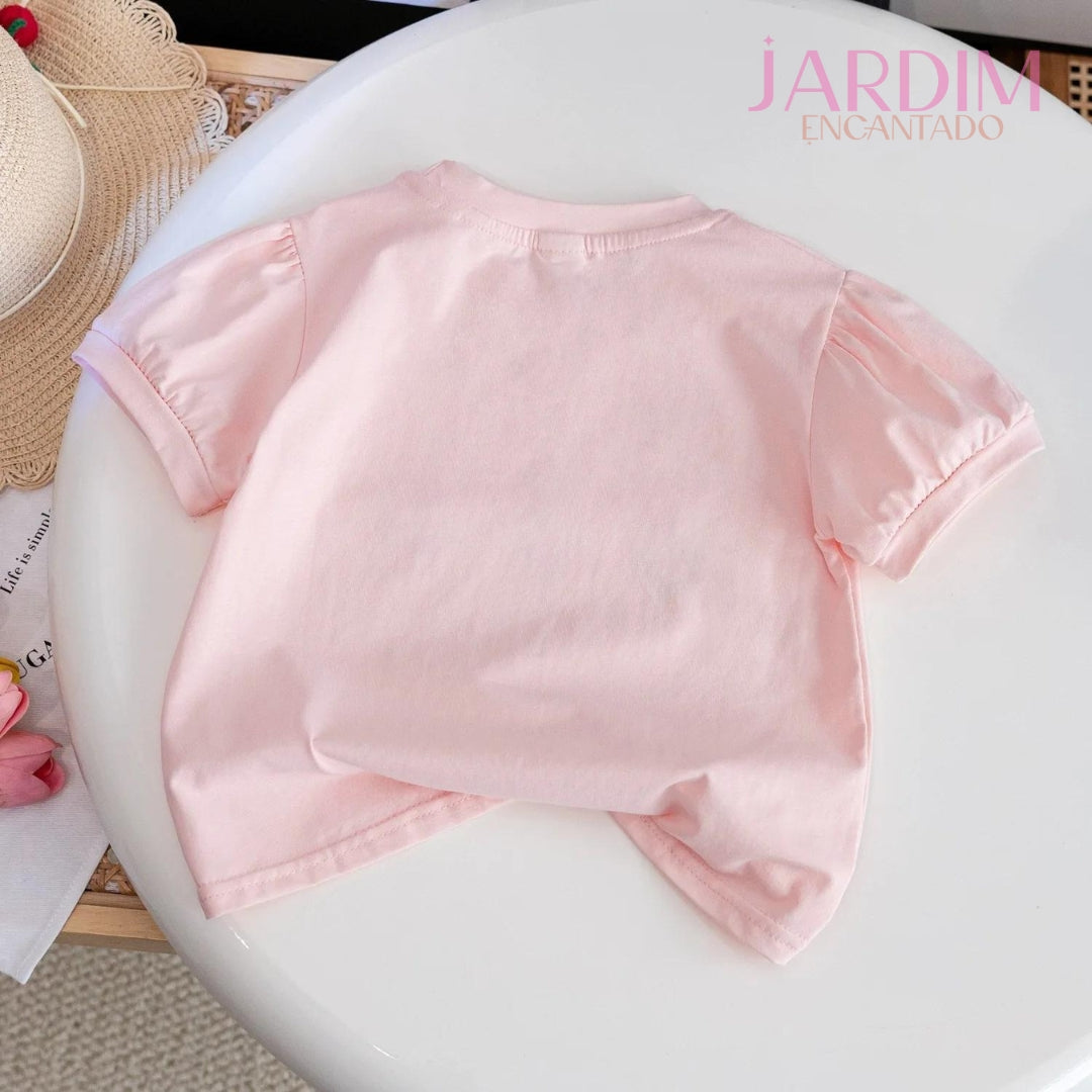 Blusa feminina infantil Blusa infantil estampa flores Blusa menina algodão poliéster Blusa floral infantil Roupa feminina infantil Blusa floral algodão poliéster Blusa estampa flores meninas Blusa de flores para meninas Blusa infantil confortável Blusa casual infantil