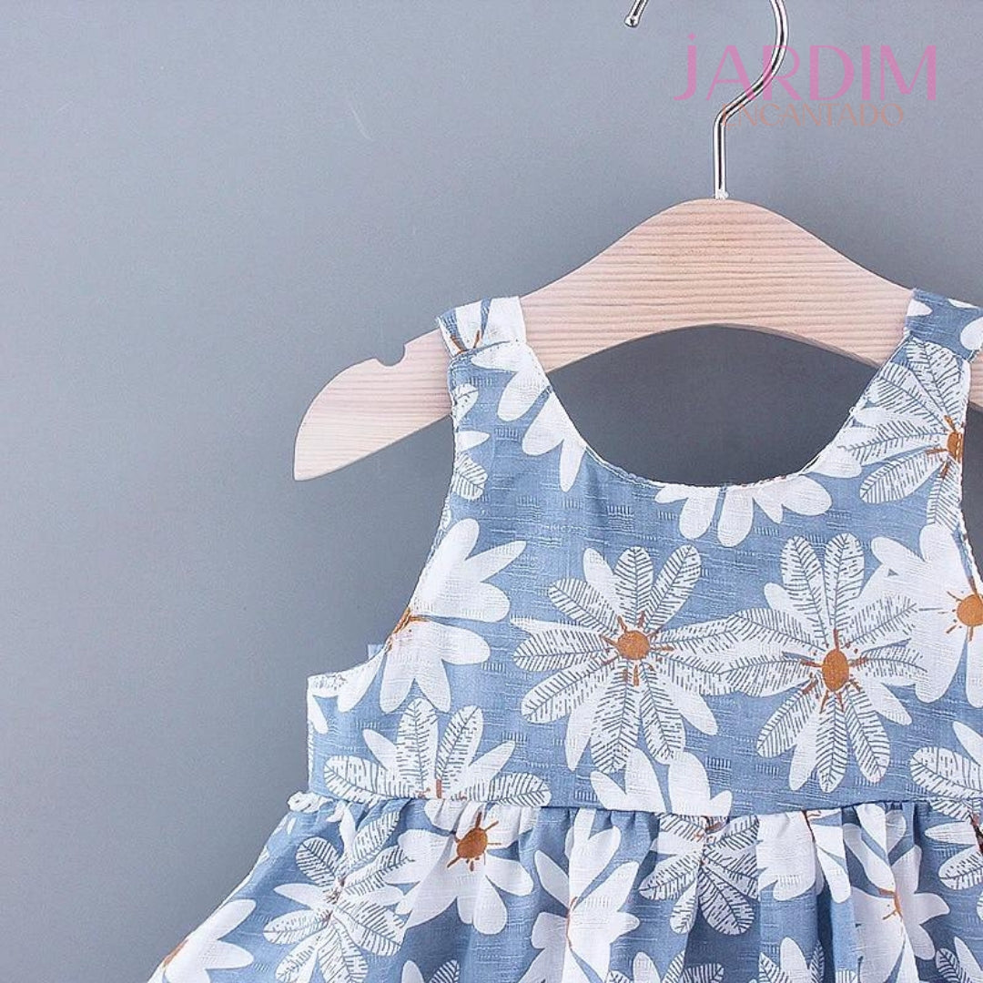 vestido infantil floral vestido infantil com estampa de flores vestido meninas floral vestido feminino criança com flores vestido infantil algodão poliéster vestido de verão para meninas vestido infantil com chapéu vestido floral e chapéu infantil moda infantil verão roupa infantil flores e chapéu