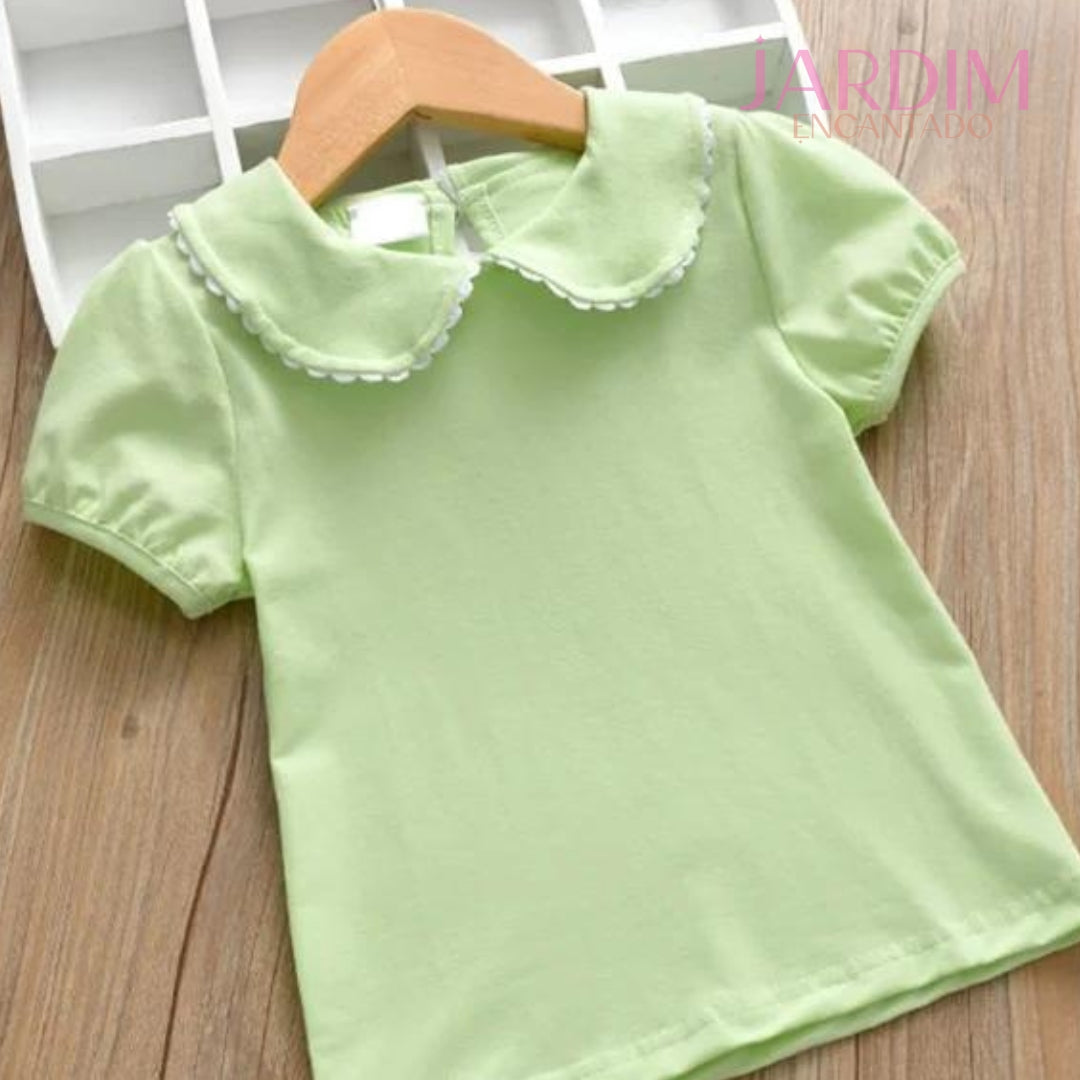 blusa feminina infantil" "blusa infantil com babadinho" "blusa algodão poliéster" "blusa com detalhes em babado" "blusa para meninas com babadinho" "blusa confortável para crianças" "blusa feminina infantil algodão" "blusa infantil moda" "blusa poliéster para meninas" "roupa infantil babadinho