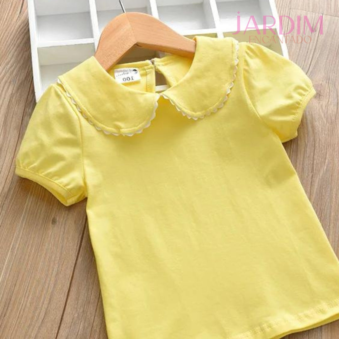 blusa feminina infantil" "blusa infantil com babadinho" "blusa algodão poliéster" "blusa com detalhes em babado" "blusa para meninas com babadinho" "blusa confortável para crianças" "blusa feminina infantil algodão" "blusa infantil moda" "blusa poliéster para meninas" "roupa infantil babadinho