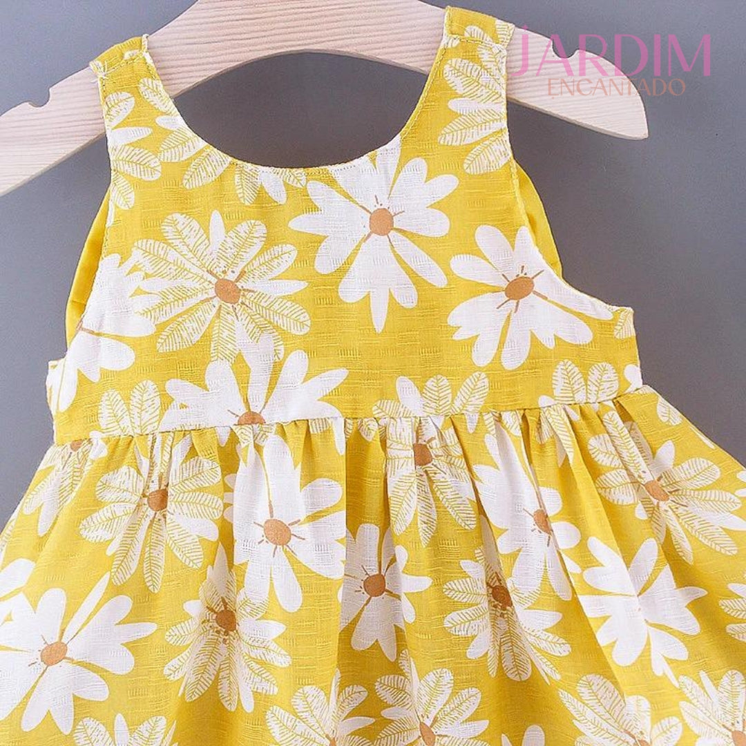 vestido infantil floral vestido infantil com estampa de flores vestido meninas floral vestido feminino criança com flores vestido infantil algodão poliéster vestido de verão para meninas vestido infantil com chapéu vestido floral e chapéu infantil moda infantil verão roupa infantil flores e chapéu