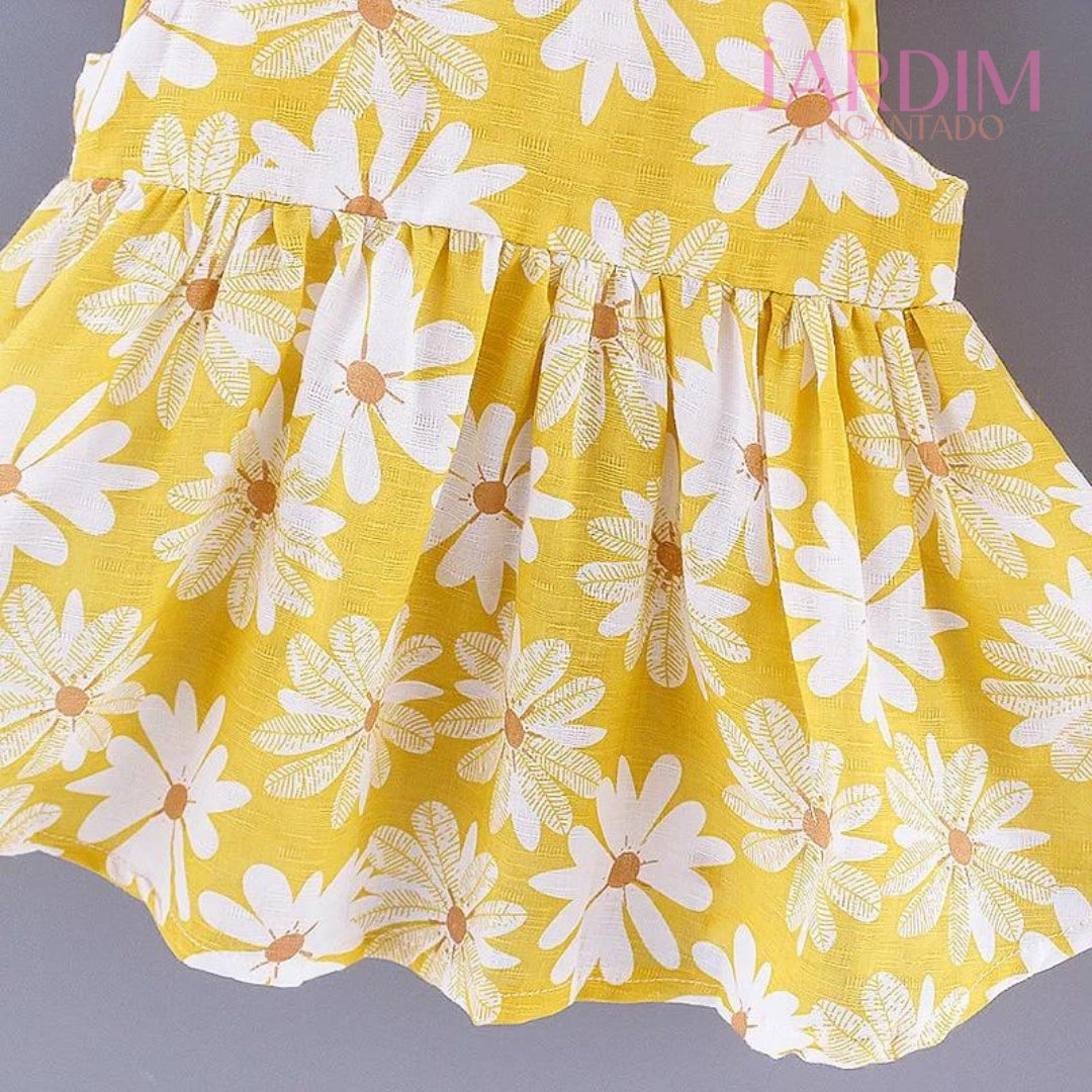 vestido infantil floral vestido infantil com estampa de flores vestido meninas floral vestido feminino criança com flores vestido infantil algodão poliéster vestido de verão para meninas vestido infantil com chapéu vestido floral e chapéu infantil moda infantil verão roupa infantil flores e chapéu