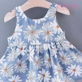 vestido infantil floral vestido infantil com estampa de flores vestido meninas floral vestido feminino criança com flores vestido infantil algodão poliéster vestido de verão para meninas vestido infantil com chapéu vestido floral e chapéu infantil moda infantil verão roupa infantil flores e chapéu
