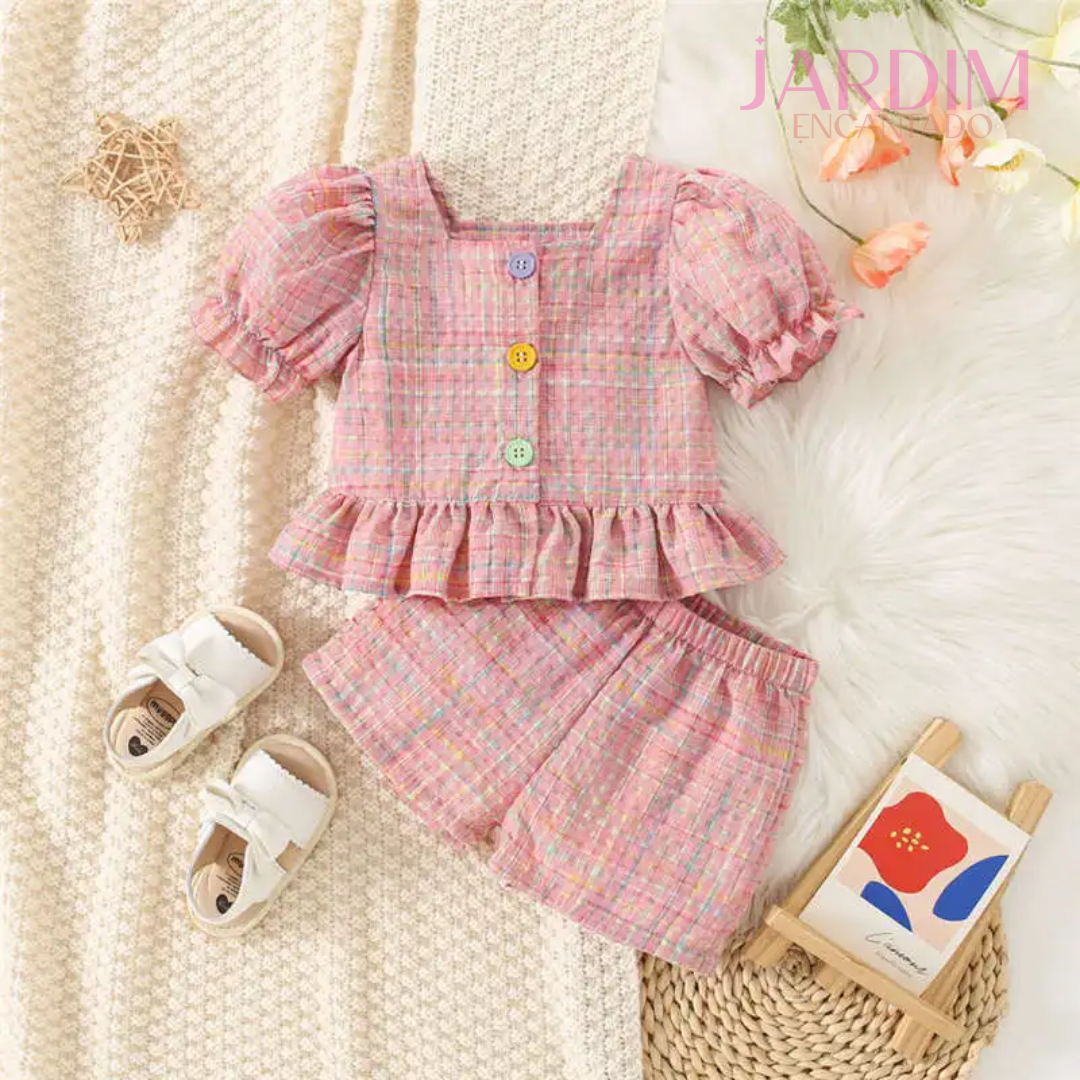 Conjunto infantil rosa blusa e short Roupa infantil conjunto rosa Conjunto de verão infantil rosa Conjunto de blusa e short rosa para criança Moda infantil conjunto rosa blusa short Roupa de menina conjunto rosa Conjunto infantil feminino rosa Conjunto rosa blusa e short infantil Conjunto de roupa rosa para menina Moda infantil verão conjunto rosa